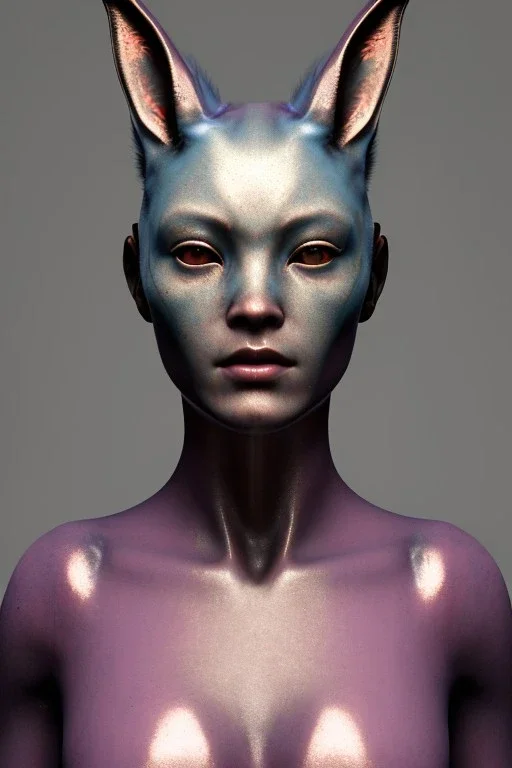 Medium Close Up Portrait, Front image. cyberpunk, rabbit mask, asian woman, short hair. Latex suit. white, pink, color. Playmate style. Color background, photo studio. Avatar image, highly detailed, concept art, smooth, unreal engine 5, ray tracing, RTX, lumen lighting, ultra detail, volumetric lighting, 3d, finely drawn, high definition, high resolution.