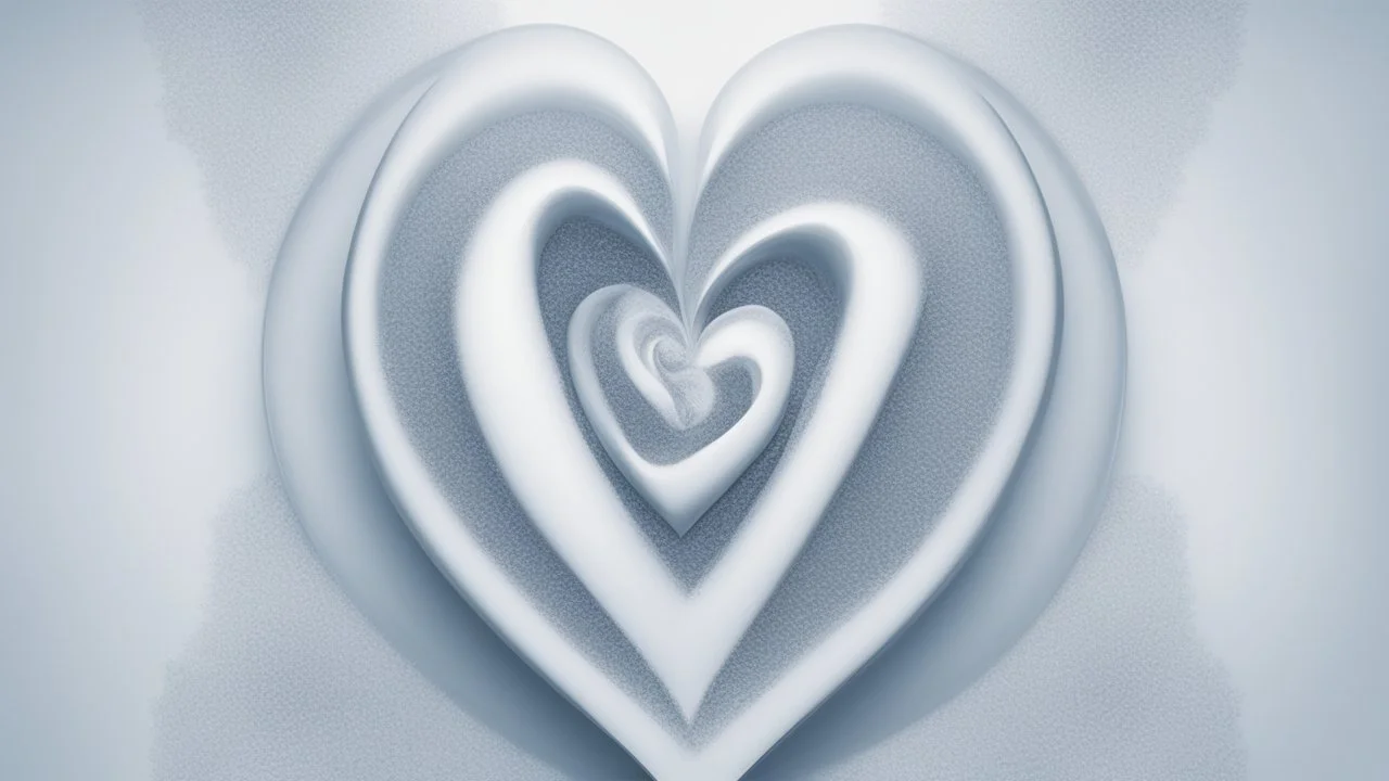 in elegant dyplay typography, a centered mInimal frozen heart in full frame on the background by Josias Severo, emotional, hyper details, ultra Reallestic, also Semitic