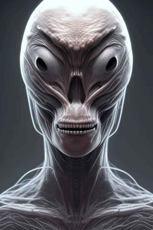 spider alien, head, evil, 8k, finely detailed, photo realistic, HR Giger style