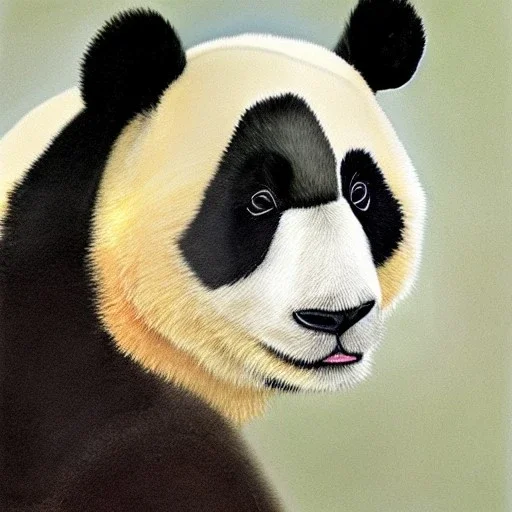 Portrait of panda by Michael Angelo