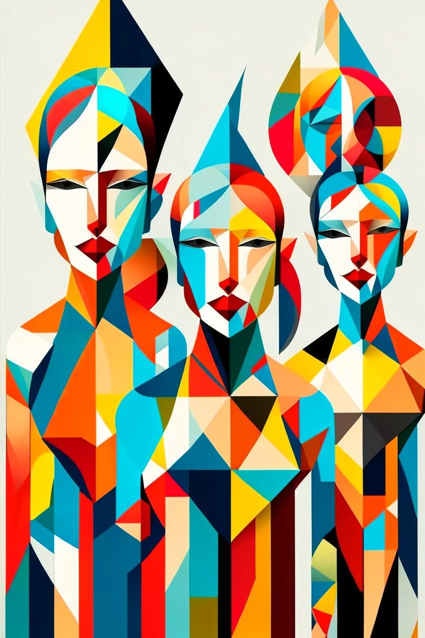 geometric people abstract