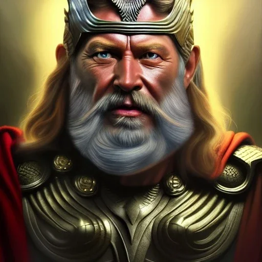 ultra detailed fullbody portrait in oil of old Thor , extremely detailed digital painting, extremely detailed face,crystal clear eyes, in the style of Keith Parkinson and Ohrai Noriyoshi and Ken Kelley robert e howard and pablo oliveira , mystical colors, perfectly centered image, perfect composition, rim light, beautiful lighting,8k, stunning scene, raytracing