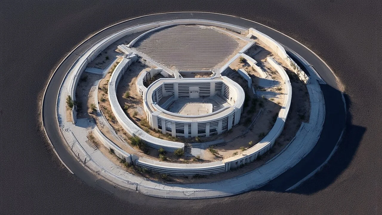 Morphology Form: Circle Operation: Corrugated Program: Pilgrimage Site Scale: Extra Small Modifiers Random: Kinetic Context: Desertic Architect: Rafael Moneo Architectural Style: Expressionist Material/Texture: Asphalt Visualization Visualization Style: 3D Animation Represen