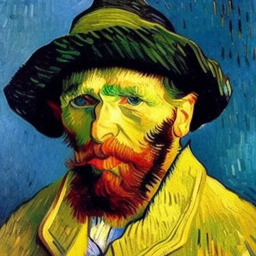 Portrait of OLd Galician Fishermen, wearing bucket hat, long beard, by Van Gogh 8k