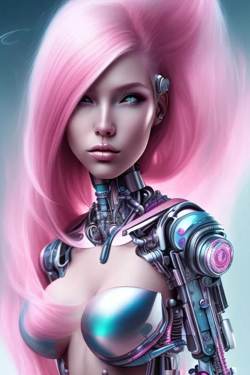 cyborg, pink hair, sexy, perfekt, real, dream