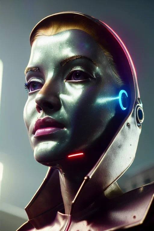 Ultra Realistic retro sci-fi scene, portrait, brunette woman, Ava garner face, perfect iris, glow eyes, makeup. Aliens background, Retro sci-fi style, helmet, tight latex coat, fog, rain, soft color, highly detailed, unreal engine 5, ray tracing, RTX, lumen lighting, ultra detail, volumetric lighting, 3d, finely drawn, high definition, high resolution.