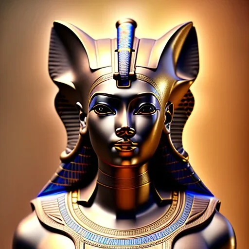 softly lit portrait of the beautiful egyptian goddess, bastet, bast, woman / cat hybrid, soft torchlight in an egyptian tomb, digital art by ruan jia and mandy jurgens and artgerm and william - adolphe bouguereau, highly detailed, trending on artstation, award winning,