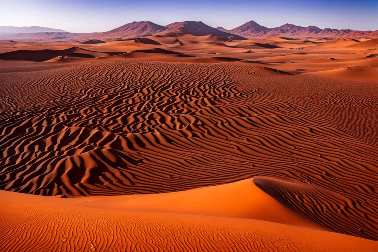 a grand chocolate mountain very melting in the sahara, hot, suny day