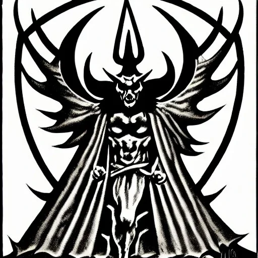 Devil demon satan king war code prophecy black and white star