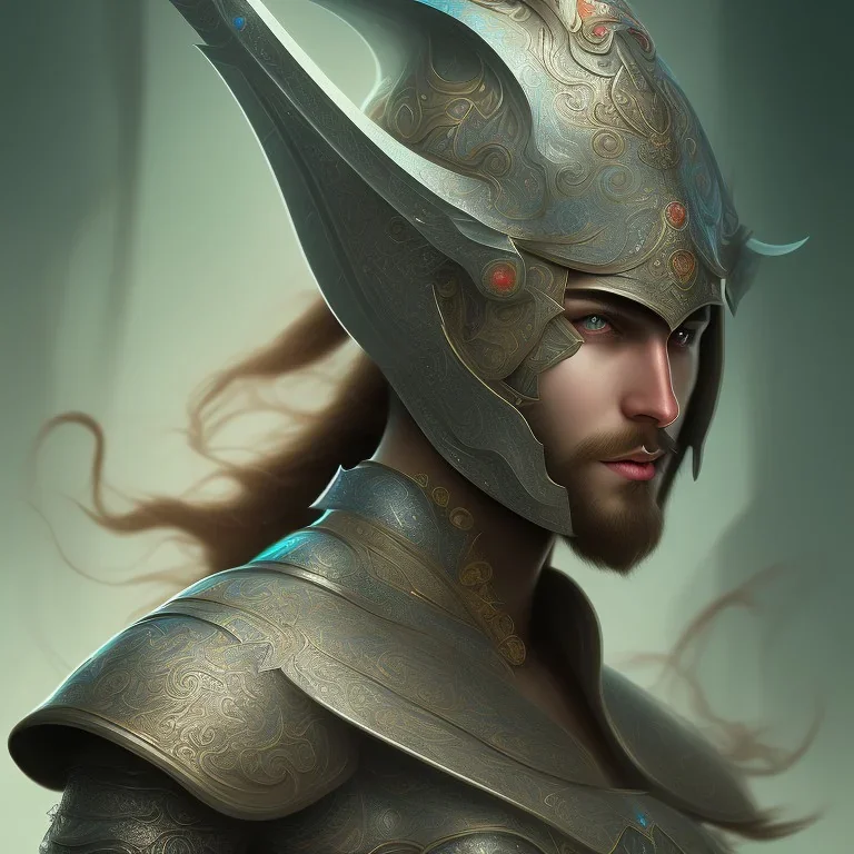 sango fantasy, intricate, sharp focus, illustration, highly detailed, digital painting, concept art, matte, masterpiece head sexy front view Arabian Knight man