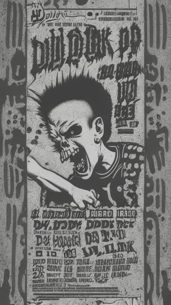 old school hardcore punk flyer