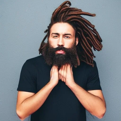 Man with beard and locs