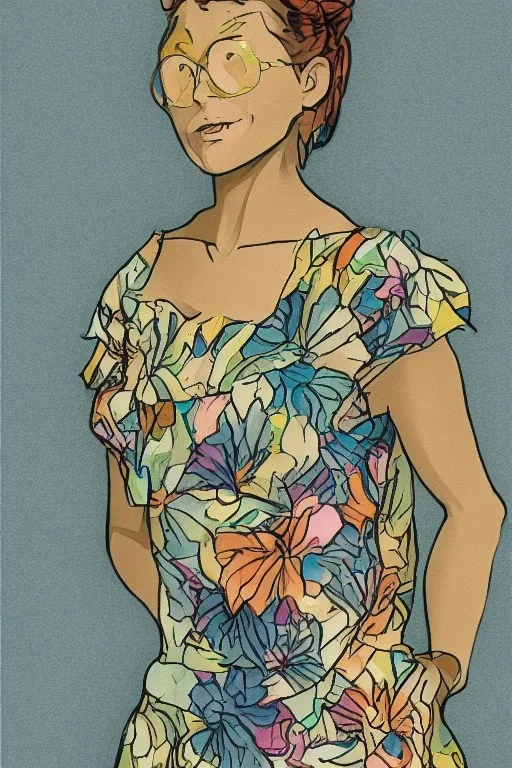 Portrait lady, full body shot, full-color medium shot InternetAcademia