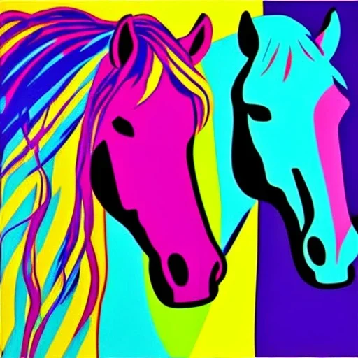 horses pop art