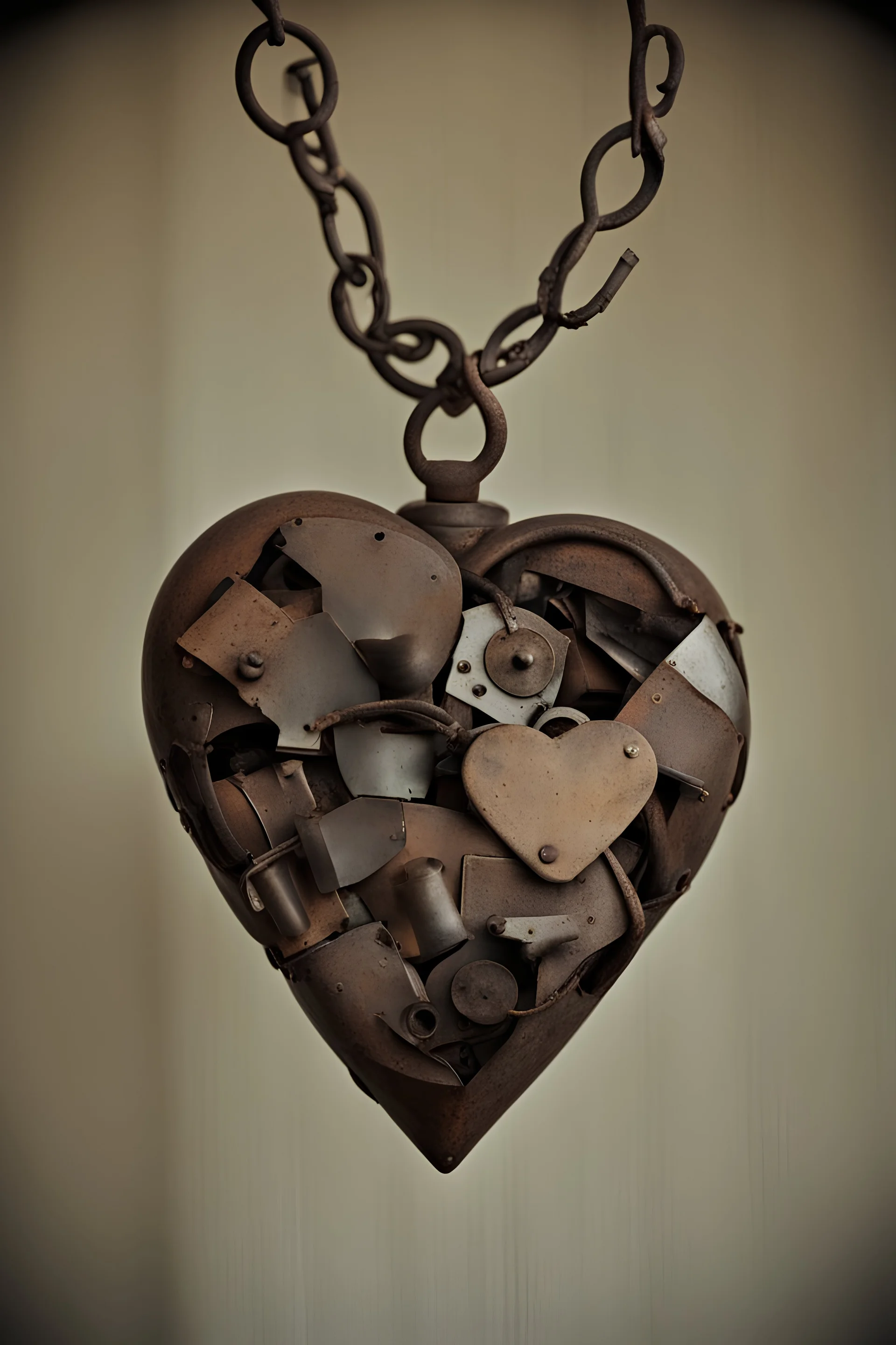 scrap metal heart