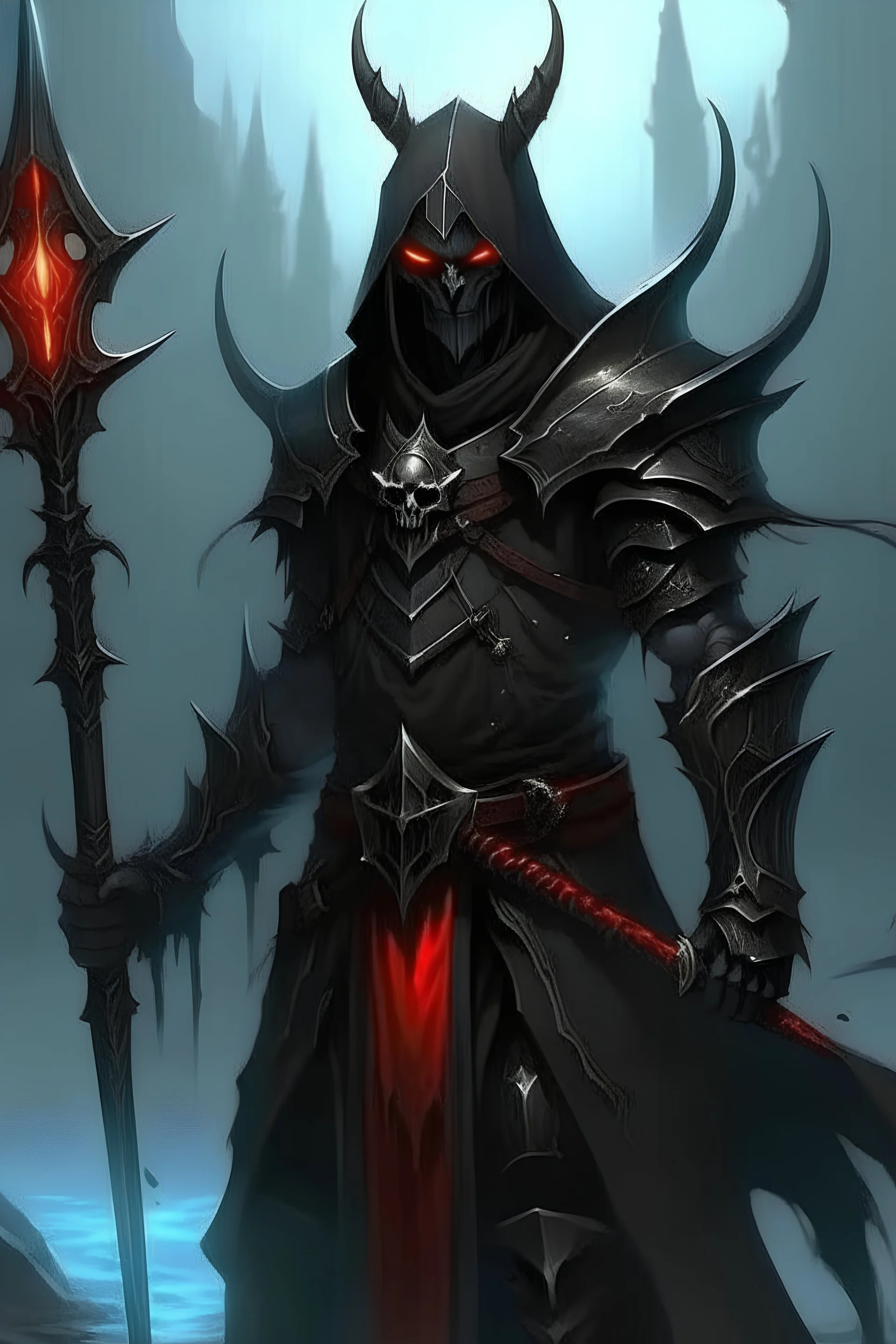 Deamon with Trident in assasin outfit
