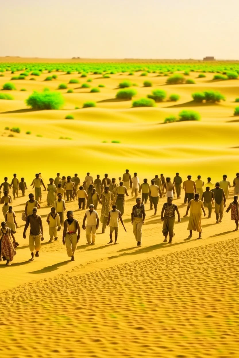 Sudan, migrating people desert