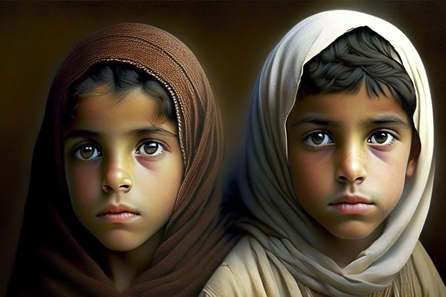 A young girl and boy from the time of Muhammad