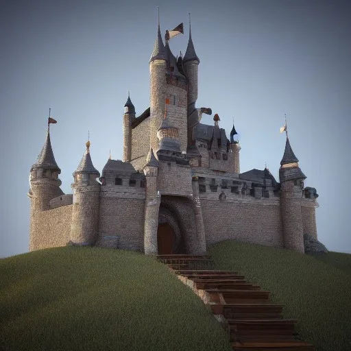 Castle, — -s 80000000, octane render, intricate details, ultra realistic style, 8k resolution