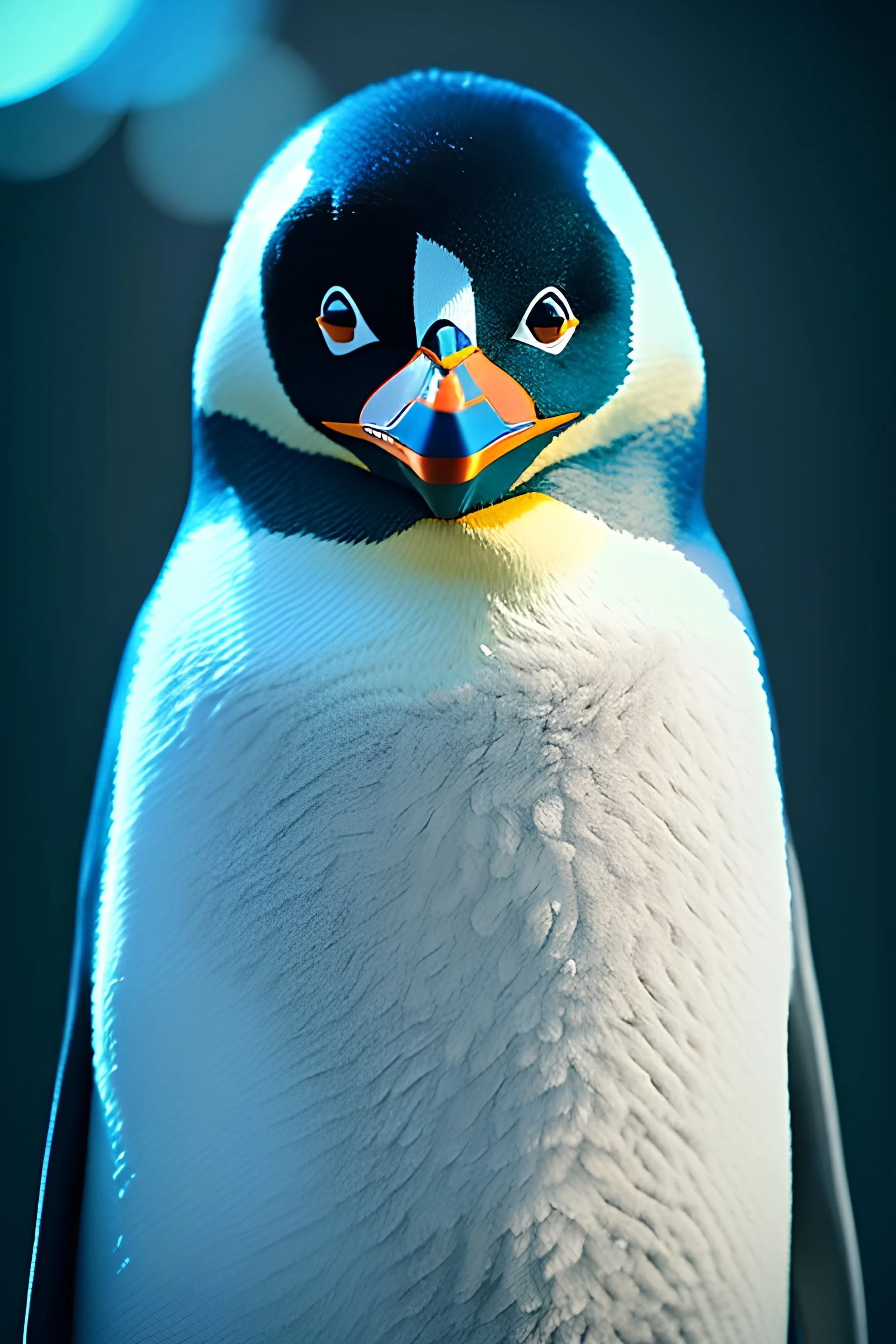 The Penguin, Character Portrait, magnificent, majestic, highly intricate gigantic, Realistic photography, incredibly detailed, ultra high resolution, 8k, complex 3d render, cinema 4d