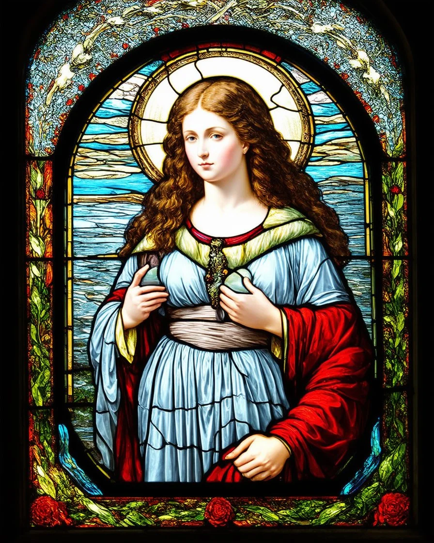 woman. stained glass