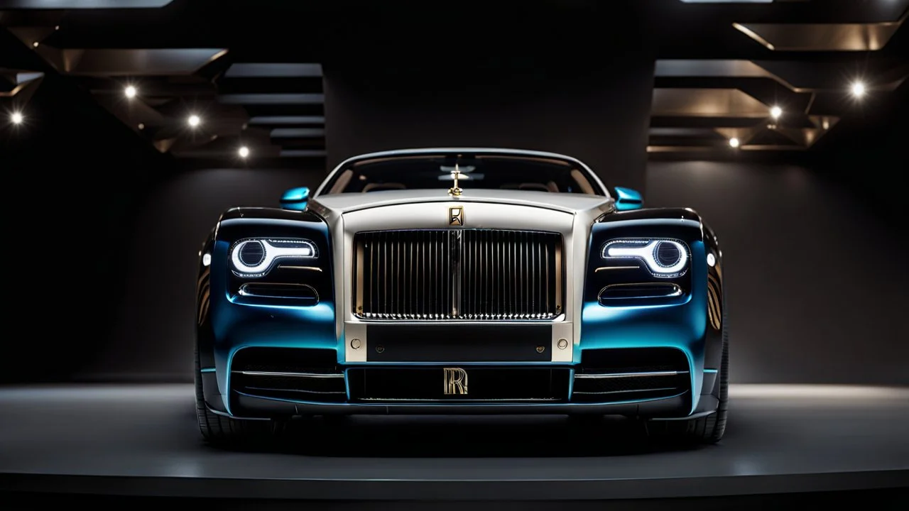 Rear View A stunningly realistic (((rolls royce x mansory))), intricate detail and perfection in every surface, glimmering metal and luxurious contours, a (perfect model) for a desktop wallpaper fit for high resolution screens, evoking a sense of futuristic elegance in a (4K cinematic atmosphere).