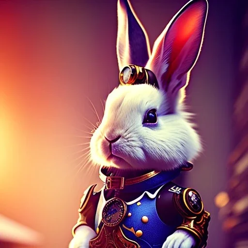 steampunk rabbit,steampunk style,shallow depth of field, close up, macro lens, cinematic, unreal engine ultra detailed, by japbun2-40