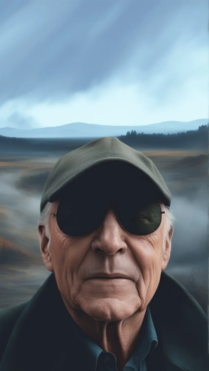 Bosch painting style, nightmare , a handsome mid age man ,great quality picture with cinematic scenes , heavy clouds in the background