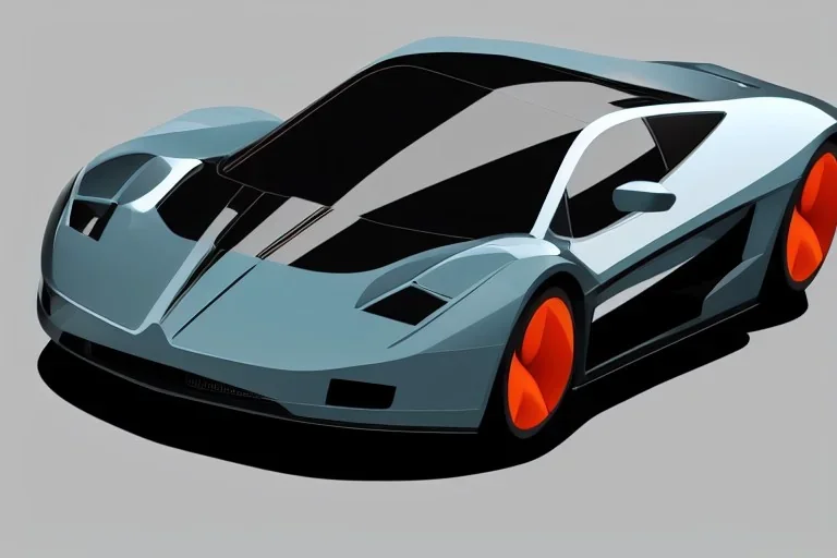 Car Supercar Vector 3d rendering Vector collage