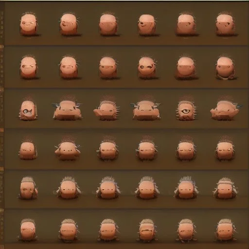 sprite sheet character, rimworld style