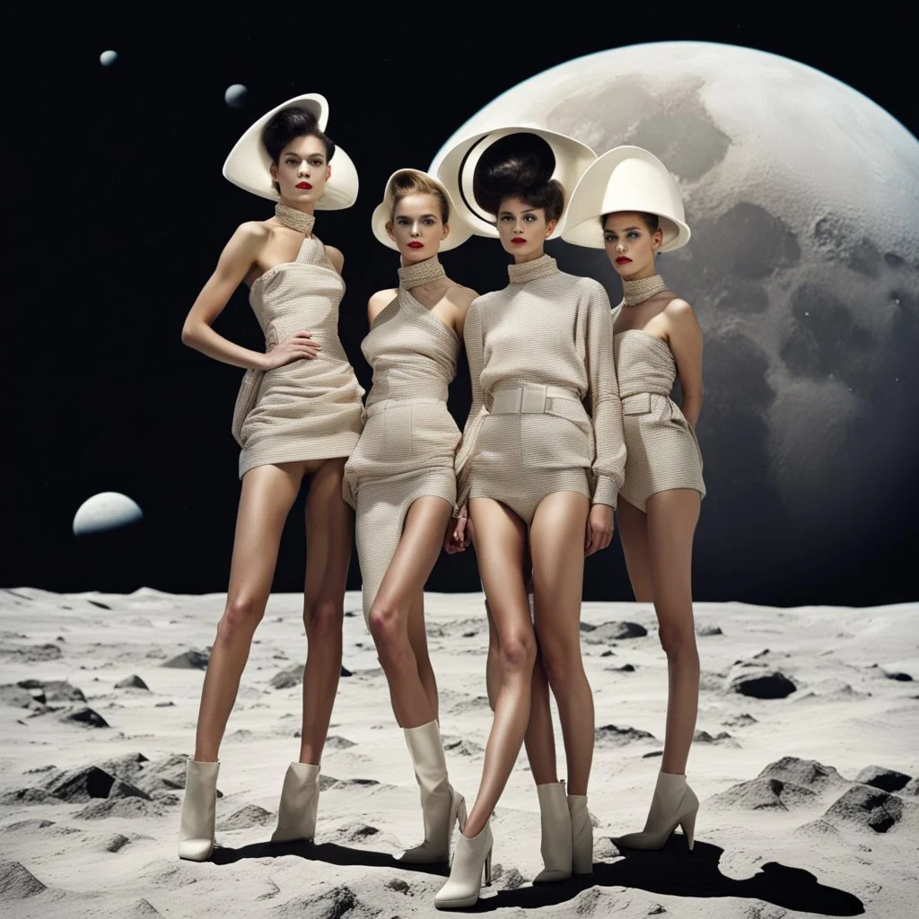 Fashion models on a moon of Saturn.