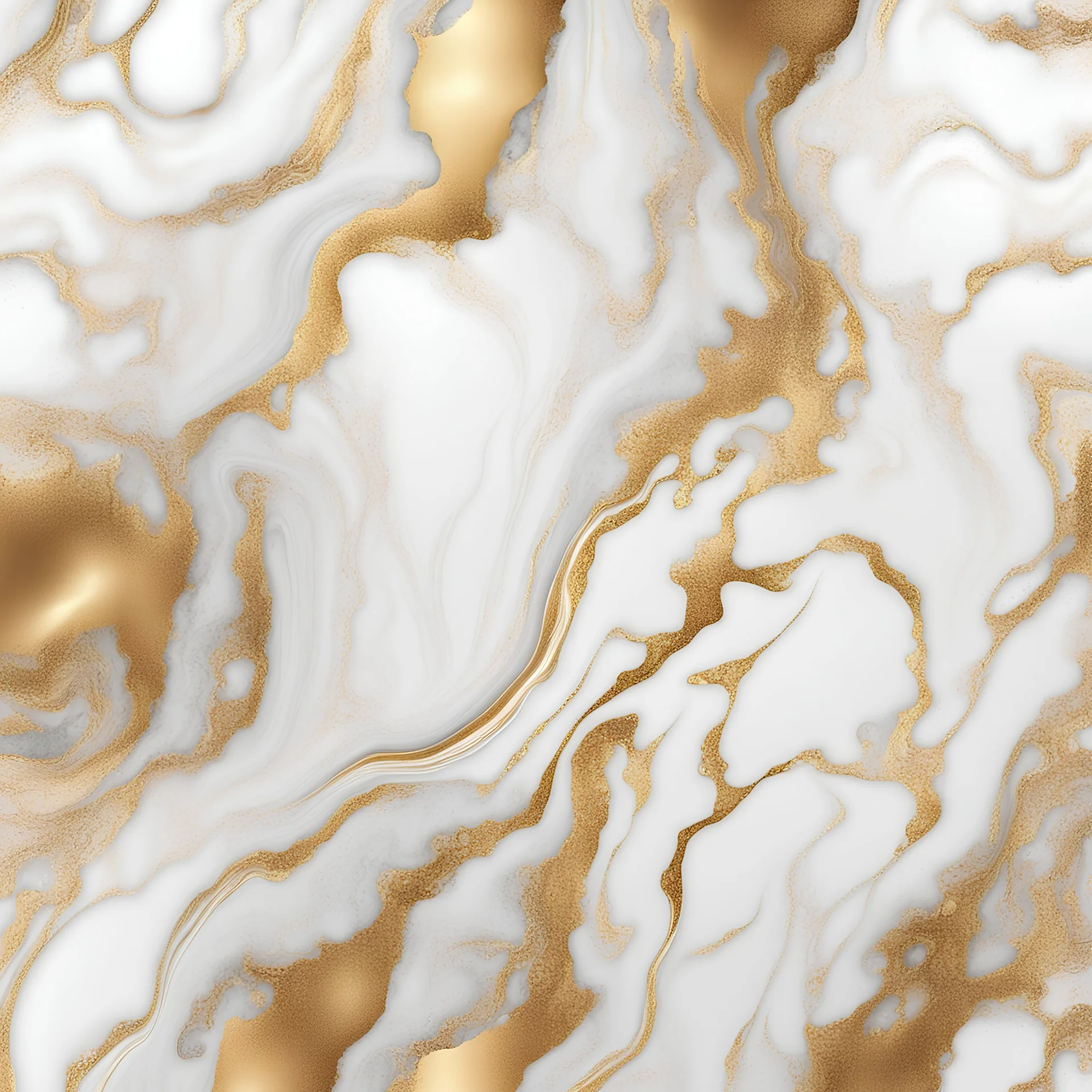 Hyper Realistic White & Golden Rustic Abstract Marble Textures