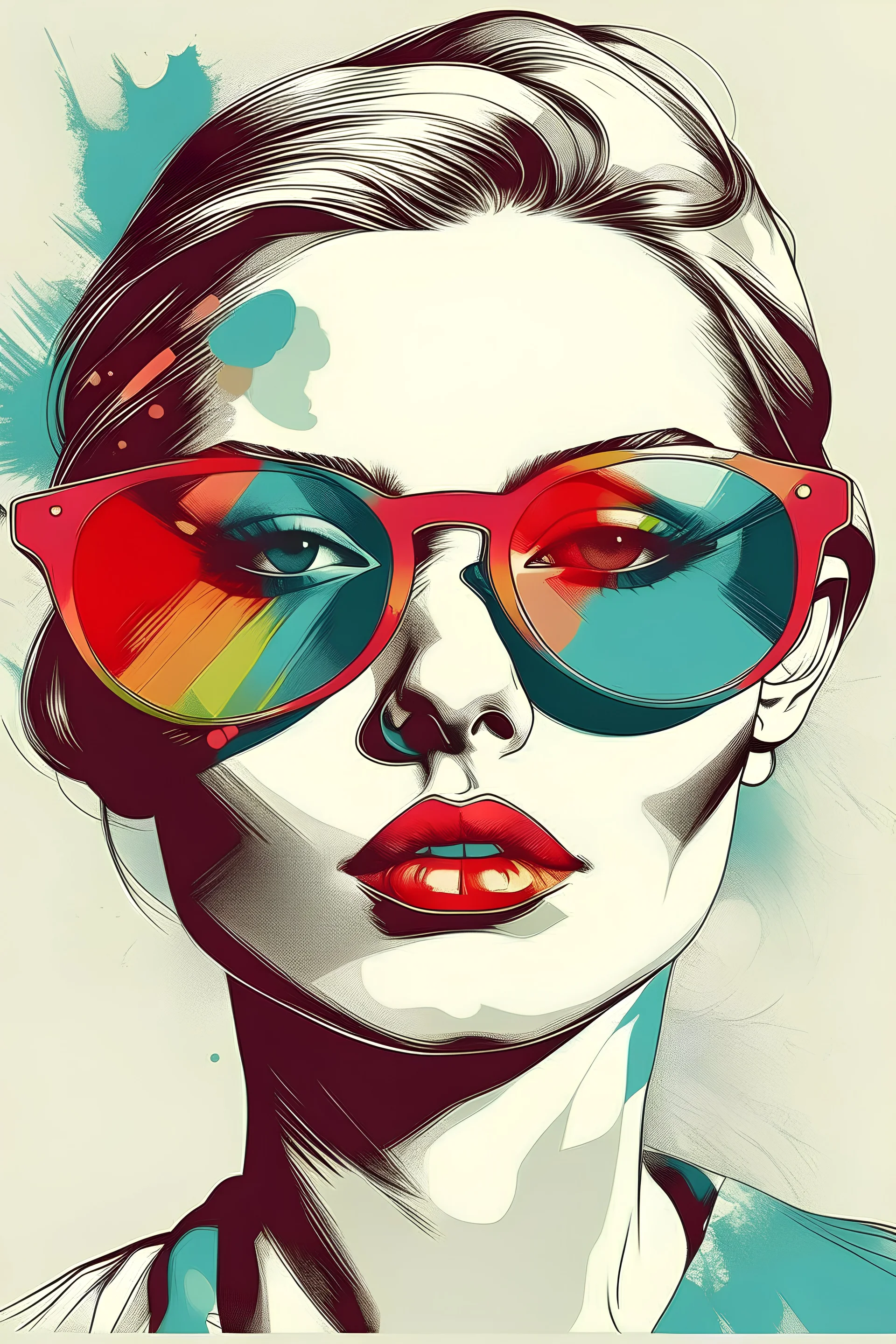 Art illustration sunglasses