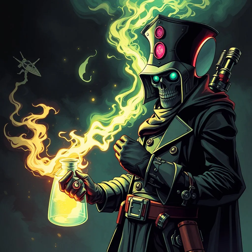 A zaunite chem gangster in the arcane design
