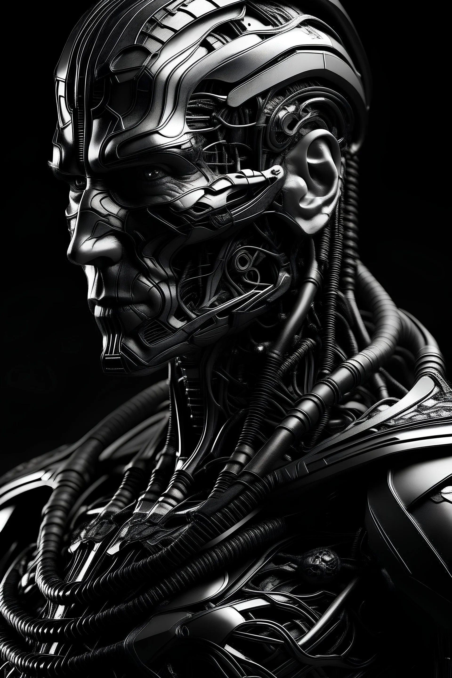 minator , with photo realistic concept art no background, black and white still, digital Art, perfect composition, beautiful detailed intricate insanely detailed octane render trending on artstation, 8 k artistic photography, photorealistic concept art, soft natural volumetric cinematic perfect light, chiaroscuro, award - winning photograph, masterpiece, oil on canvas, raphael, caravaggio, greg rutkowski, beeple, beksinski, black and white still, digital Art, perfect compositio