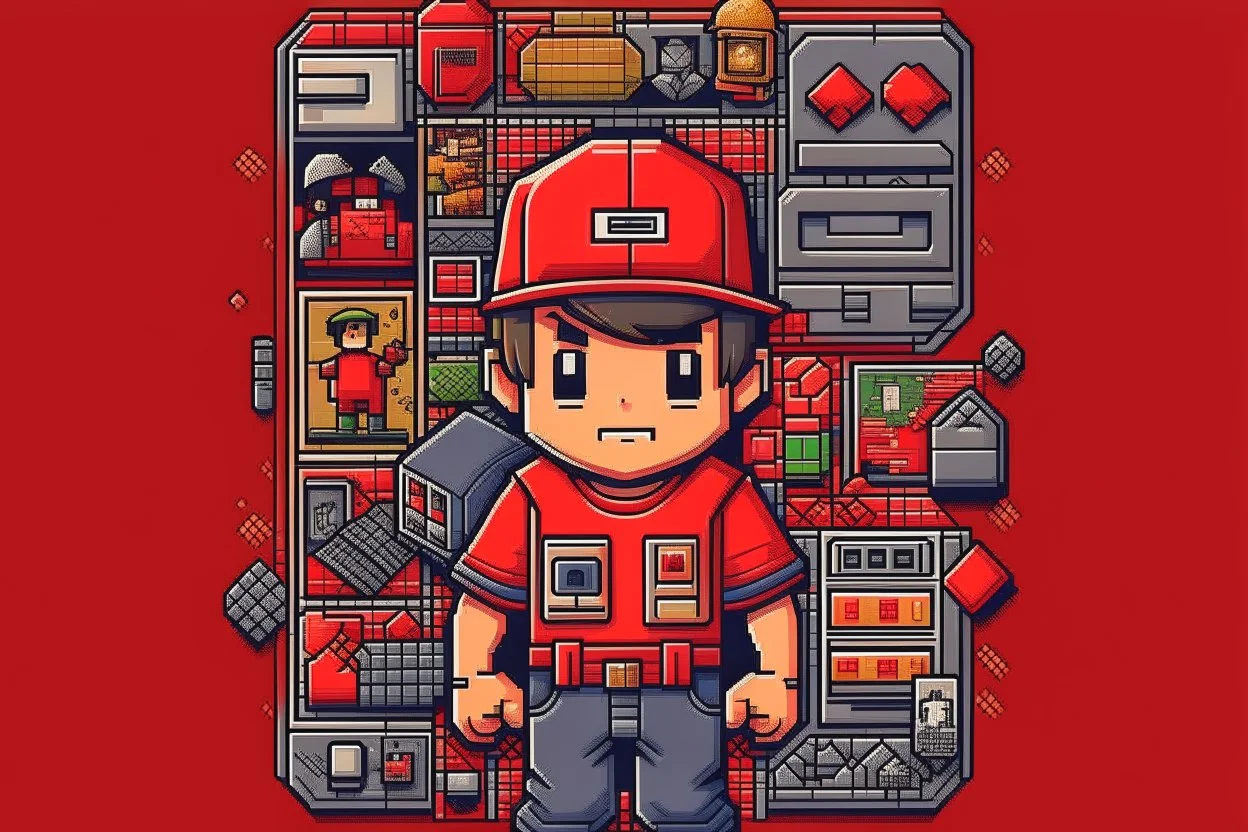 8 bit pixels gamer nintendo