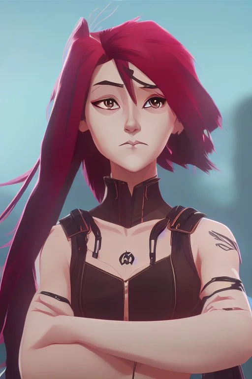 Teenaged Female Red haired kitsune paladin
