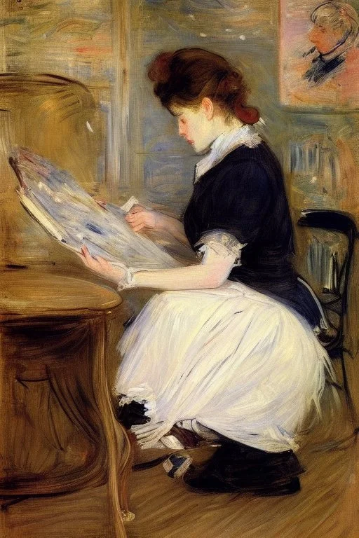 Berthe Morisot, Reading, 1873, Cleveland Museum of Art van gough