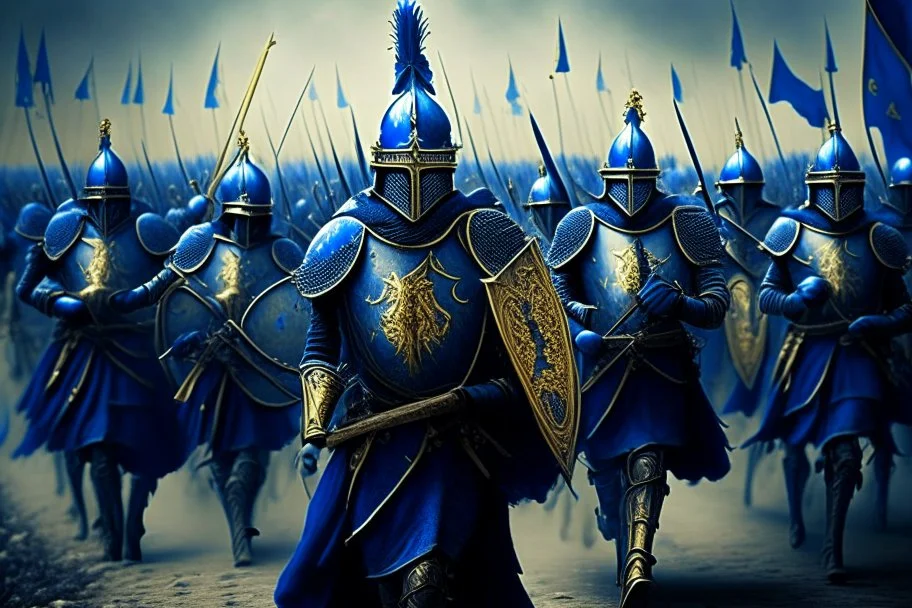 fantasy royal army marching forward