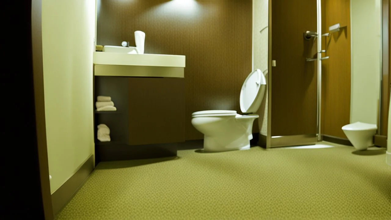 man urinates on the floor in his hotel room