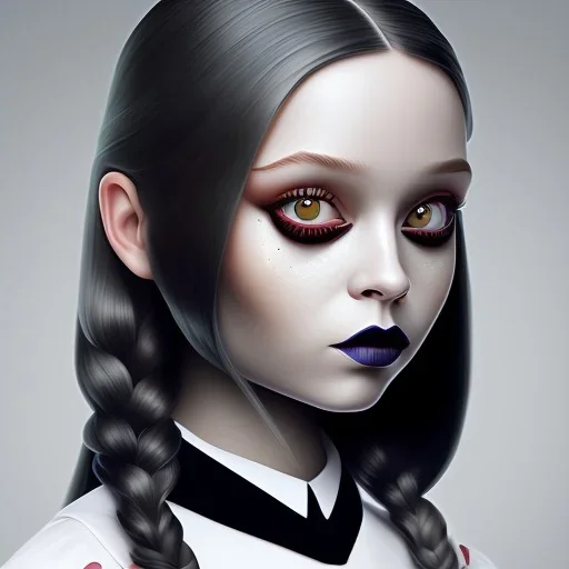 wednesday addams rolünde oynayan jenna ortega