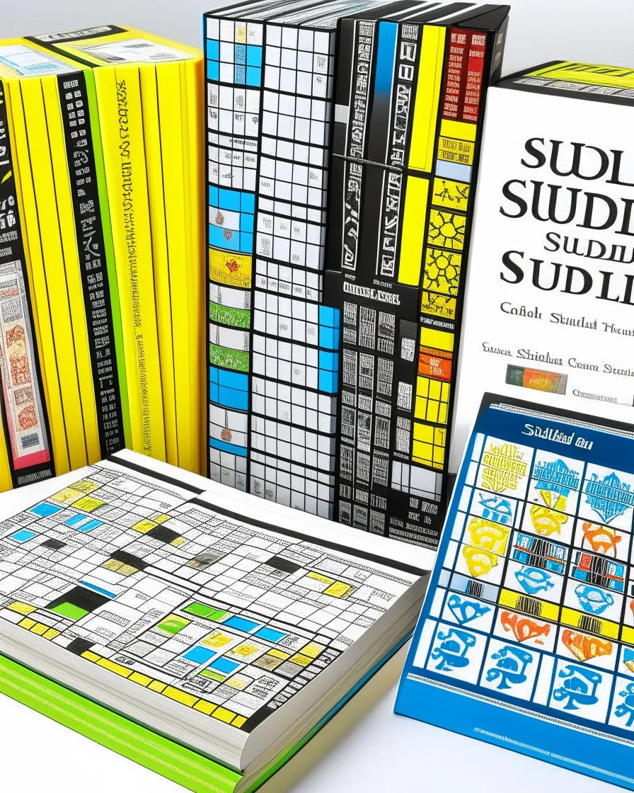 A picture showcasing a variety of different large print sudoku books with different difficulty levels, emphasizing the availability of choices for readers of all skill levels.