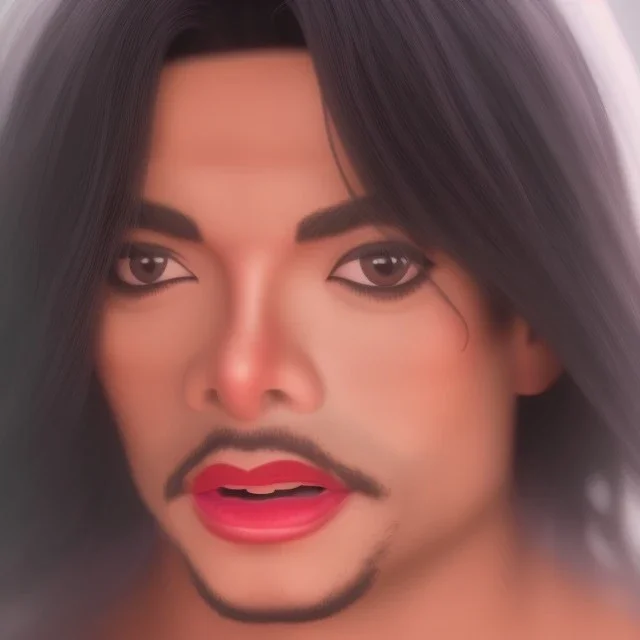 portrait of Michael Jackson beautiful, soft, bue eyes, hight definition, 8k