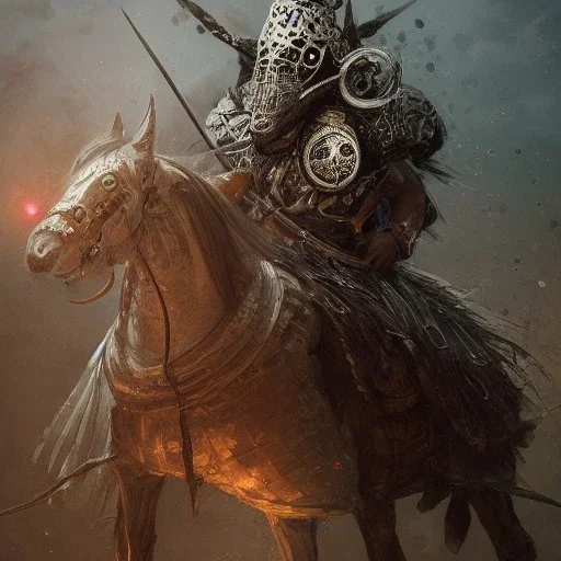 Insanely detailed photograph of an “portrait of a D&D Echo knight ” with worn Sombrero, handsome charo, mustachioed clear face and hyperdetailed painting by Ismail Inceoglu Huang Guangjian and Dan Witz CGSociety ZBrush Central fantasy art album cover art,8K, hdr, mysterious, ominous, cigar smoke, brave