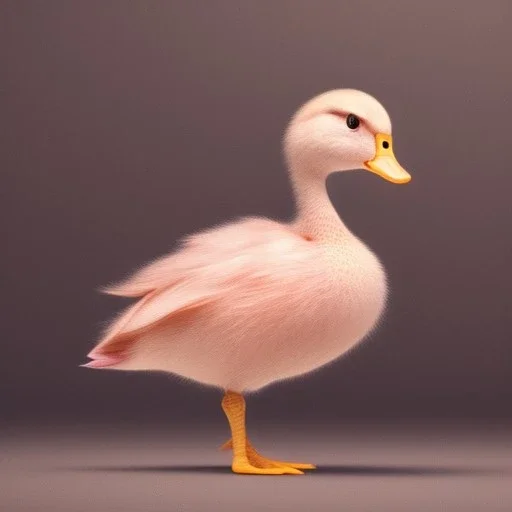 Pink Duckling, cute, hyperrealism, 8K, masterpiece, expert, cinematic lighting, sharp focus