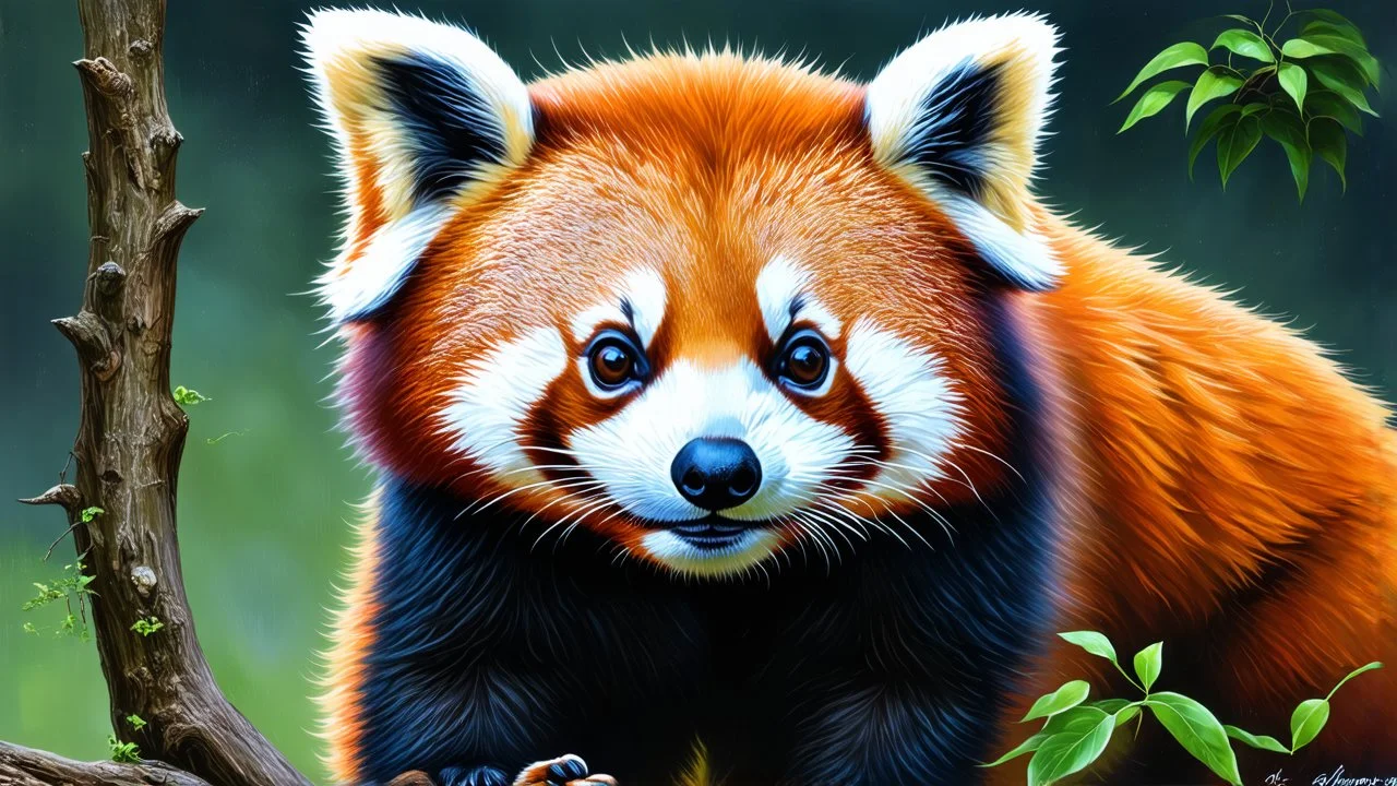 Detailed pencil drawing of a red panda, by Albrecht Dürer, realistic texture and fur, intricate details on face and paws, soft lighting to highlight the cuteness of the animal.