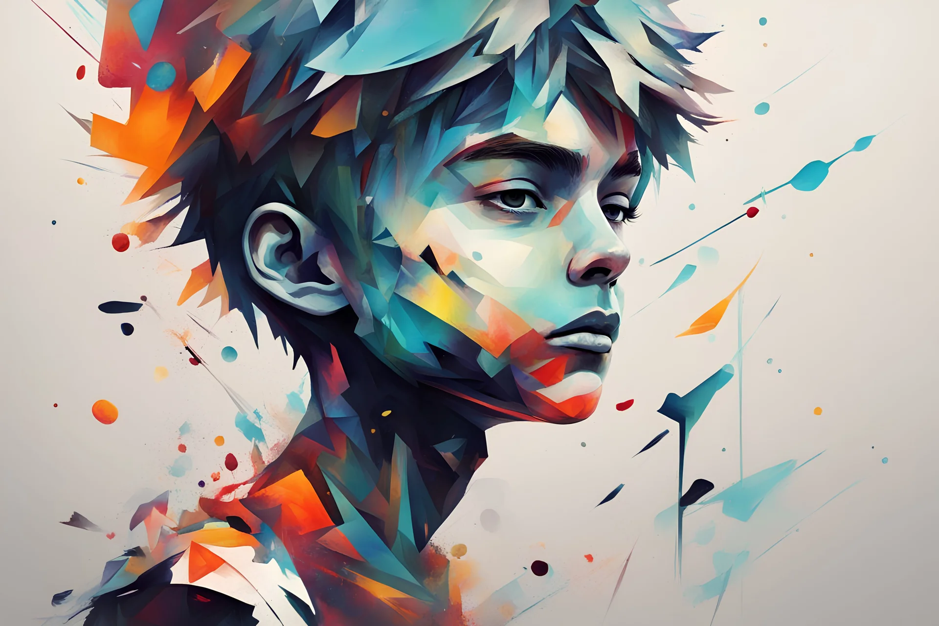 abstract boy art