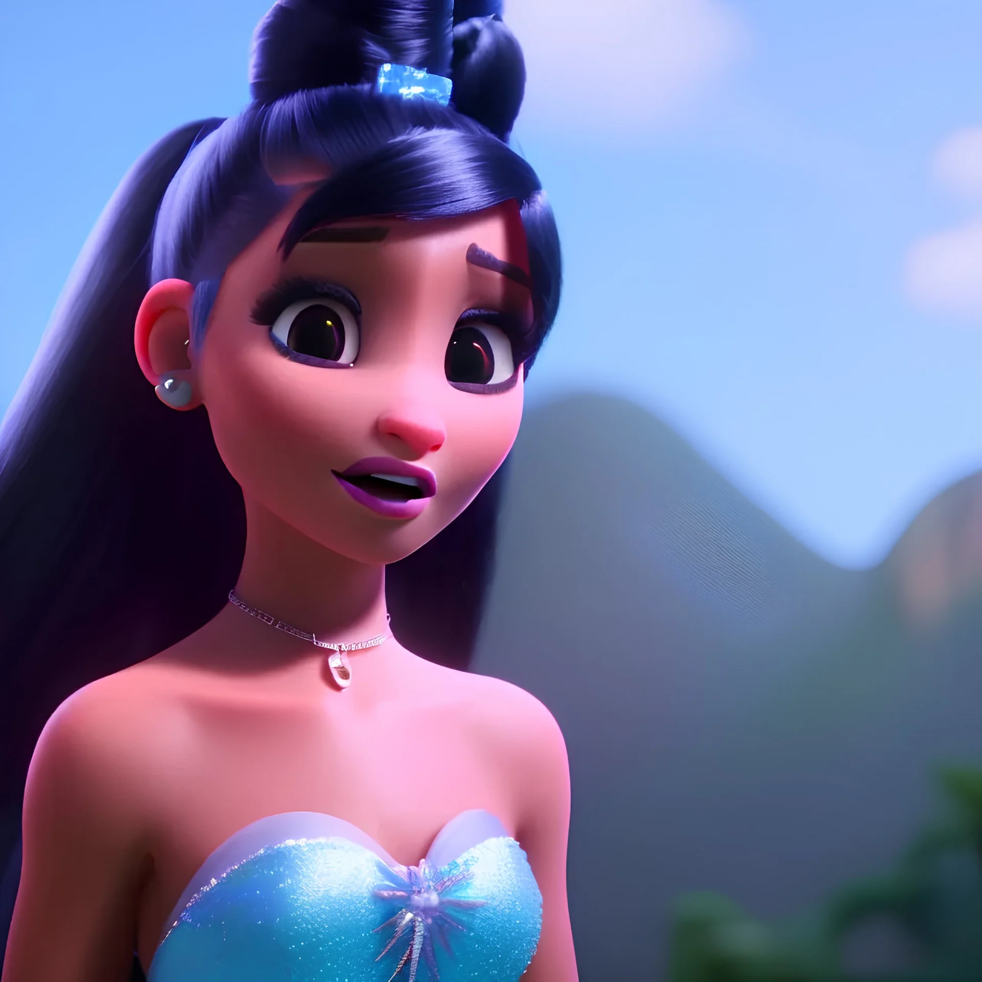 Ariana Grande, 8k,unreal engine, very detailed, cinema 4D, perfect angle