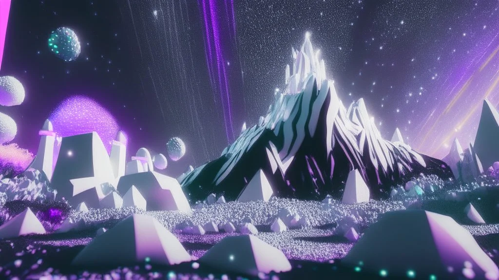 black white crystal cosmic and galactic ambiance hill field Amusement Park sunny sky stars night surreal, full of details, smooth, bright sunshine，soft light atmosphere, light effect，vaporwave colorful, concept art, smooth, extremely sharp detail, finely tuned detail, ultra high definition, 8 k, unreal engine 5, ultra sharp focus white and violet landsacape with multicolored crystals falling from the sky, full of details, smooth, bright sunshine，soft light atmosphere, light effect，vaporw