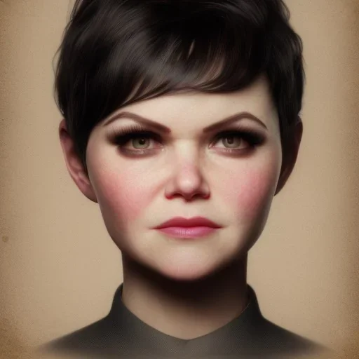 A blend of ginnifer goodwin and nicole kidman, one face, drawing, portrait, steampunk, detailed, 8K